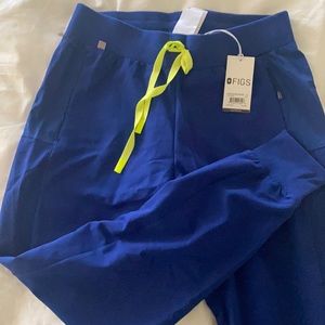 FIGS electric blue scrub set small NWT